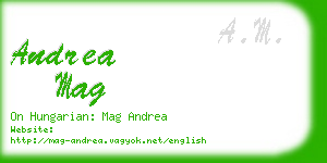 andrea mag business card
